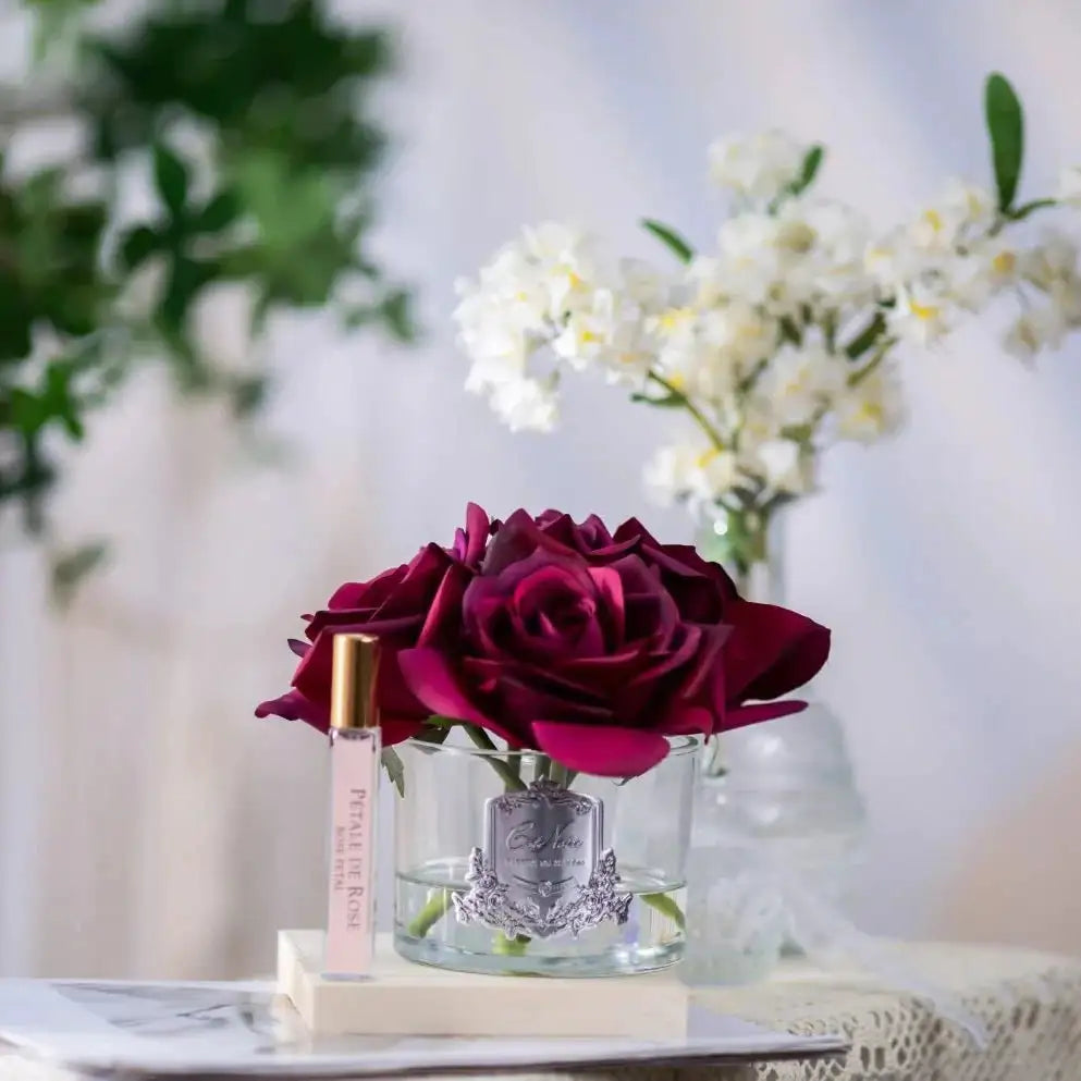 Kunstblumen 5 Rosen mit Duft