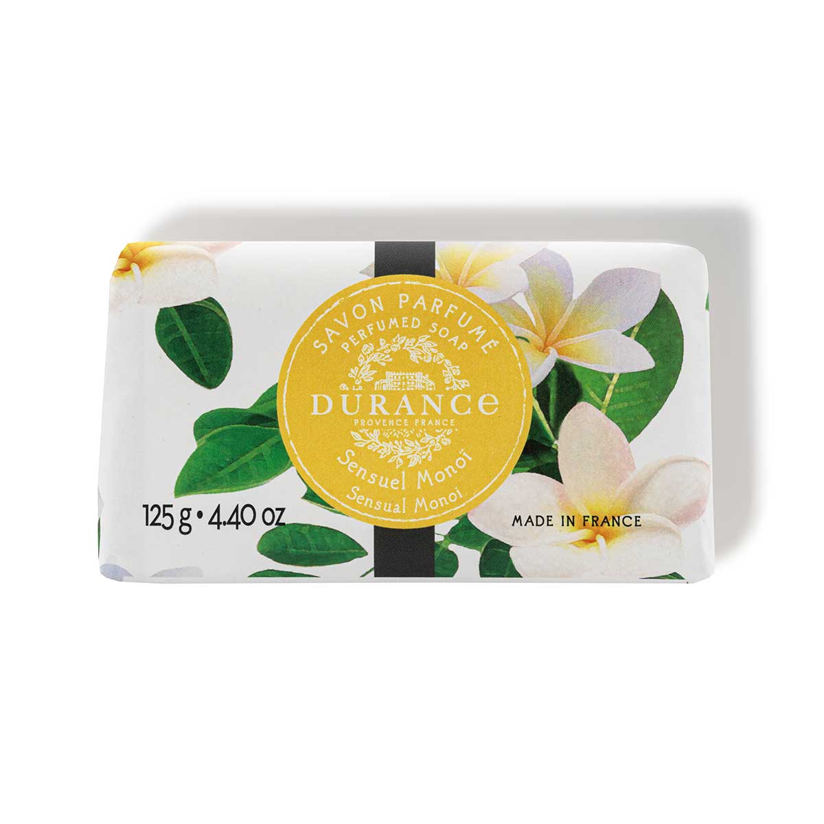 exclusives blumenpapier eingepackte seife duft sensuel monai hintergrund weiss