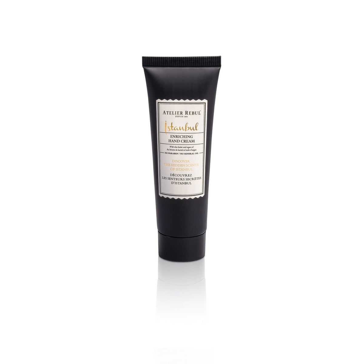 istanbul handcreme 30ml in schwarzer tube vor weissem hintergrund